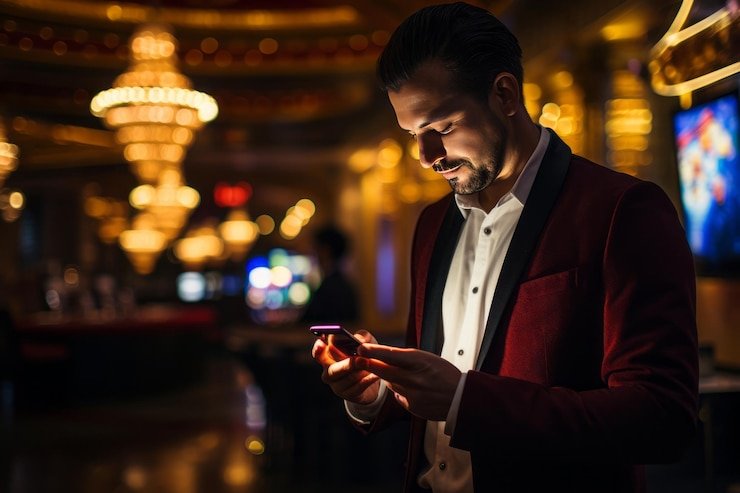 Meja roulette dengan area taruhan yang ditandai di VIP Roulette macau 5d